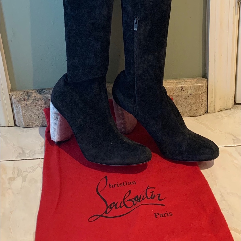 Christian Louboutin black boots, size 39.5
